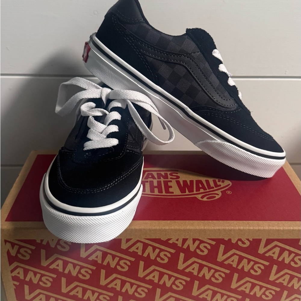 New Vans Black and Gray Checkered Sneakers